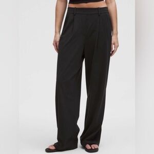 LULULEMON Daydrift High Rise Wide Leg Trouser Pants Black XS